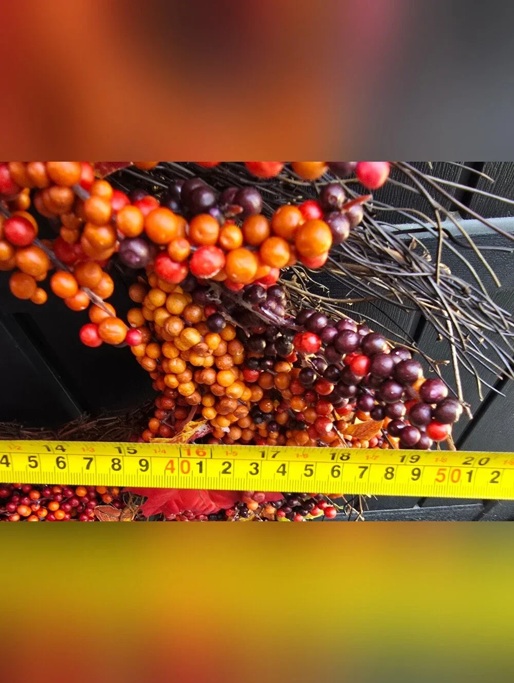 Thanksgiving Wreath Orange Berries